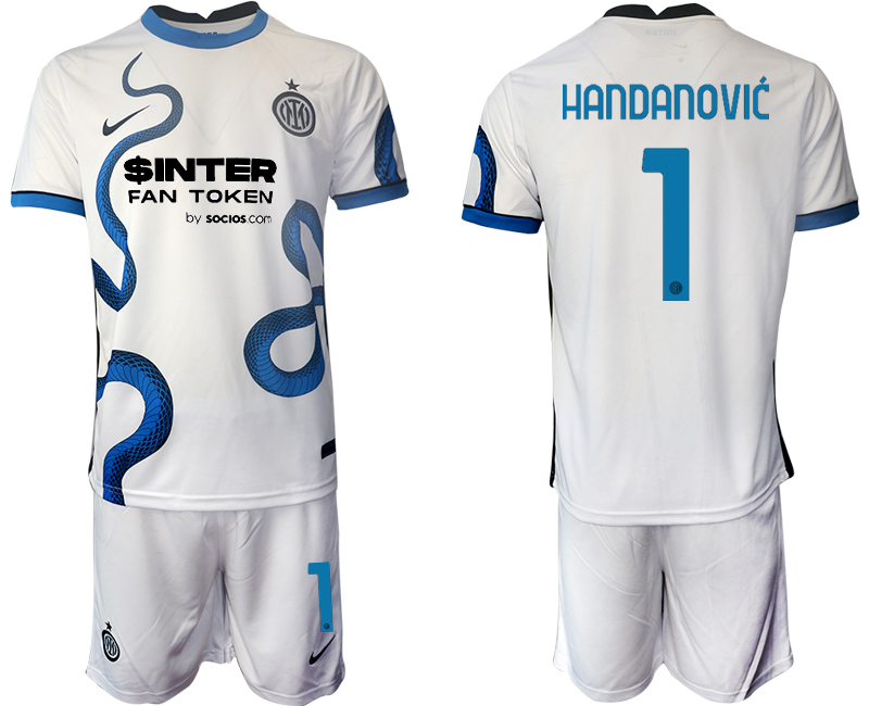 Men 2021-2022 Club Inter Milan away white #1 Soccer Jersey